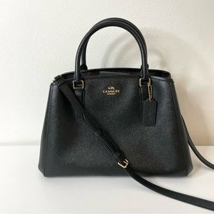 COACH F57527  Margot Carryall Crossgrain Leather Black